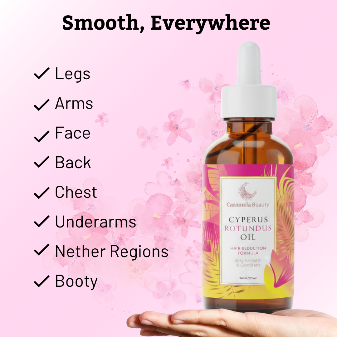 Caramela Beauty Cyperus Rotundus Oil for Natural Hair Reduction